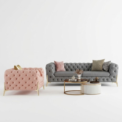 Sofa set 3+1 seater set design sofas upholstery leather relax modern furniture