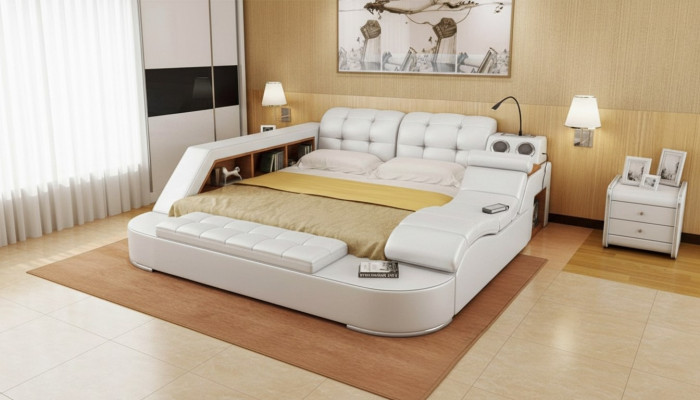 Chesterfield Double Luxury Design Bed 180x200 Multifunctional Bed New