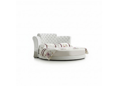 Round bed round design beds leather double luxury hotel frame sleep room