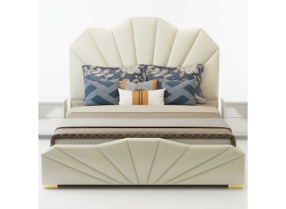 Design leather beds hotel double bed bedroom furniture setup
