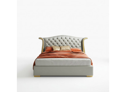 Luxury bed leather beds 180x200 bedroom bed shelves Chesterfield