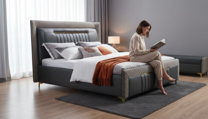 Modern bed beds modern luxury leather bed hotel bed double bed new