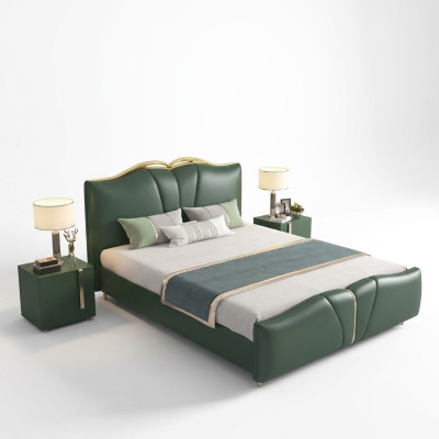 Design double bed bedroom furniture 3-piece set complete beds nightstands