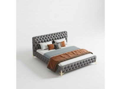 Bed 2x Nightstand 3 pc Bedroom Set Design Modern Luxury Bedroom sets