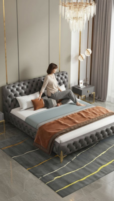 Chesterfield Bed Upholstery Design Luxury Double Hotel Beds Luxury Hotel New