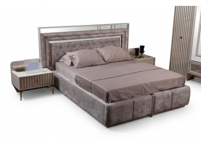Mole's bedroom set designer furniture double bed bedside tables wooden furniture