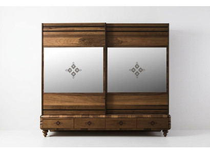 Modern wardrobe luxury cabinet wood cabinets brown bedroom