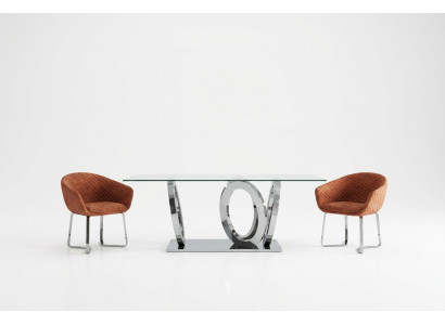 Modern designer dining room dining table kitchen table glass top style furniture