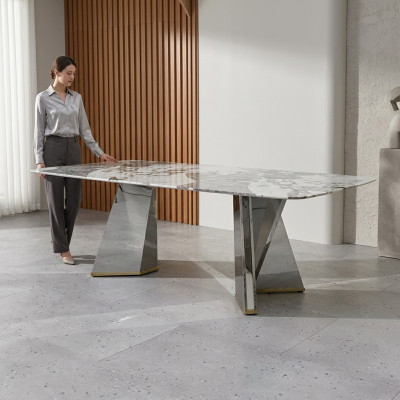 Luxury dining table glass table dining room luxury tables gray table 200x100