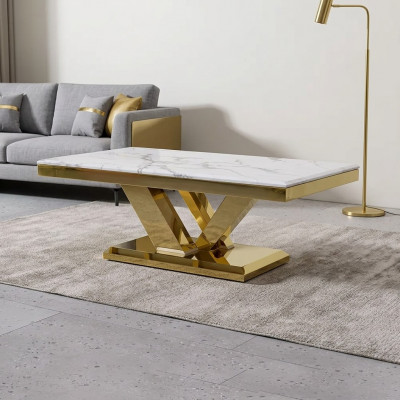 Coffee table design table living room luxury coffee tables furniture 130x70 metal