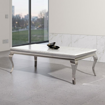 Coffee table design living room luxury table sofa side table 130x70 silver