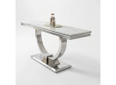 Silver sideboard console table luxury table silver chrome 120x40cm