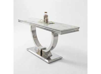 Silver sideboard console table luxury table silver chrome 120x40cm