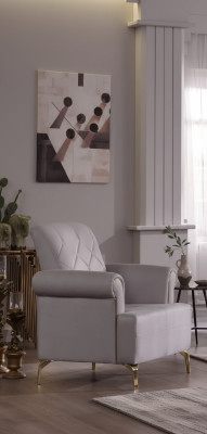 Armchair Upholstered Chair Lounge Armrests Upholstered Armchair Living Room Lounge