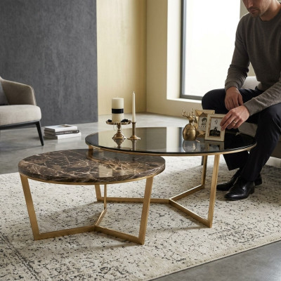 Coffee table side table designer living room table tables 2x