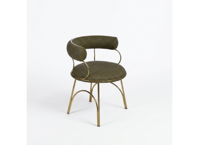 Designer green dining chair luxury single seater modern dining room furniture