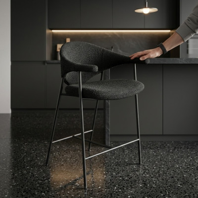 Stylish seating furniture designer dining chairs with steel legs modern
