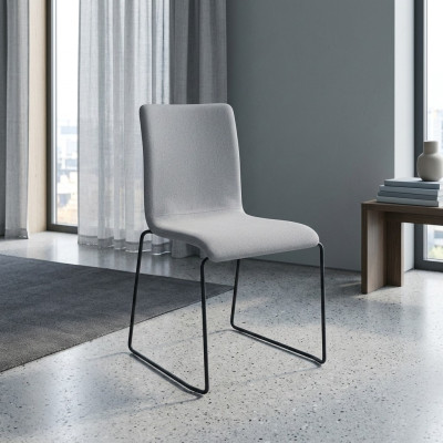 Gray single-seater with stainless steel legs designer chairs dining room furniture new