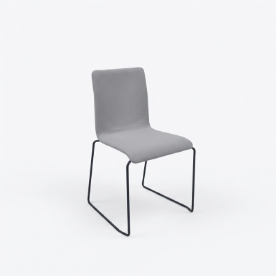 Gray single-seater with stainless steel legs designer chairs dining room furniture new