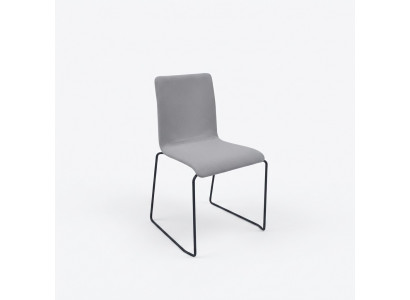 Gray single-seater with stainless steel legs designer chairs dining room furniture new