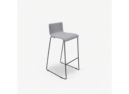 High Grey Bar Stool Luxury Chairs Upholstery Designer Furniture Style