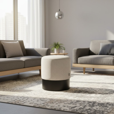 Designer Pouf Stylish Footstool Textile Stool Seat Bedroom Furniture