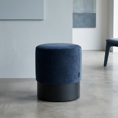 Round Blue Stool Luxury Bedroom Modern Side Stool