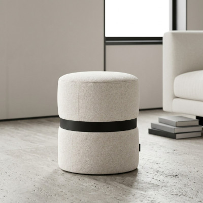 Designer white upholstered stool bedroom furniture modern side stool