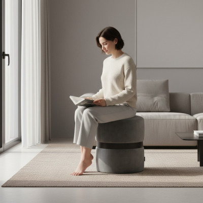 Modern gray stool luxury side stool bedroom furniture style new