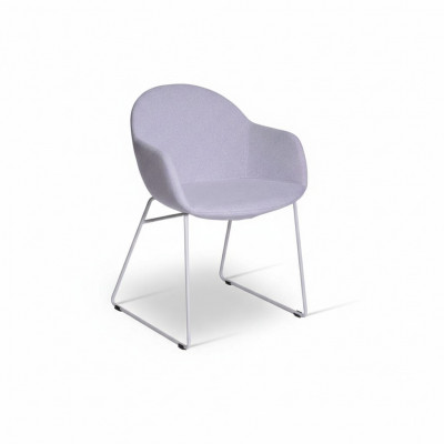 Purple dining chairs, designer upholstered chair, modern armchair, new.