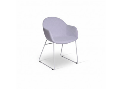 Purple dining chairs, designer upholstered chair, modern armchair, new.