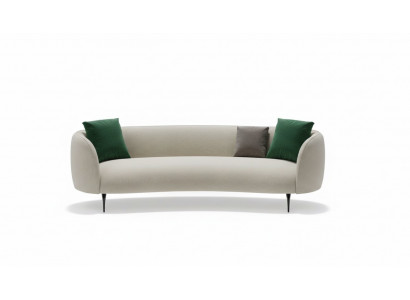 Designer white three-seater living room sofa textile couches new