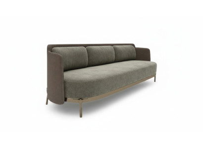 Modern sofa 3-seater living room upholstery textile luxury couch 228cm fabric