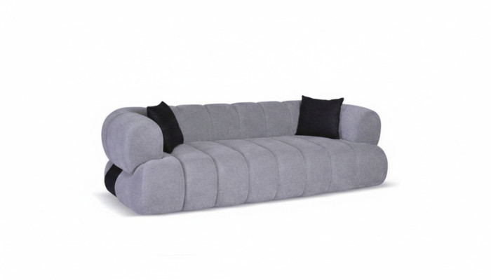 Gray upholstered sofa luxury 3-seater couch upholstered living room sofas couches