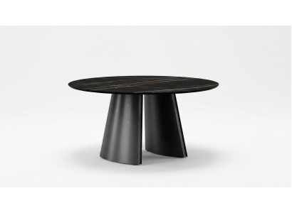 Designer black round table stainless steel furniture dining table luxury tables