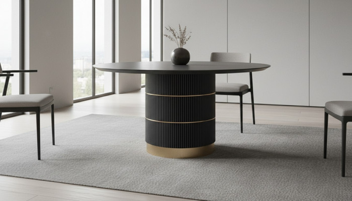 Round dining tables luxury dining room furniture designer table metal base