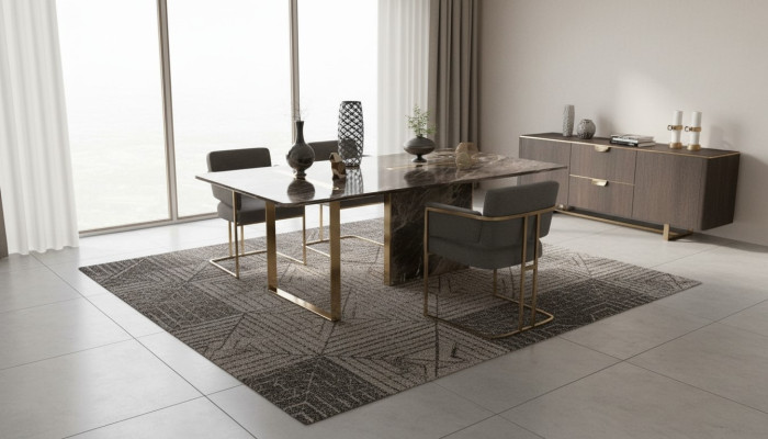 Designer luxury dining table stainless steel table dining room wood furniture tables new