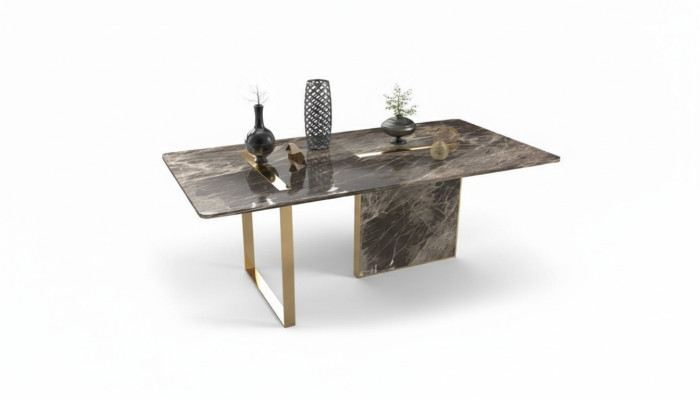 Designer luxury dining table stainless steel table dining room wood furniture tables new