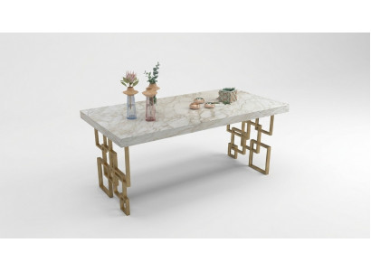 Designer white dining table dining room furniture elegant marble table modern