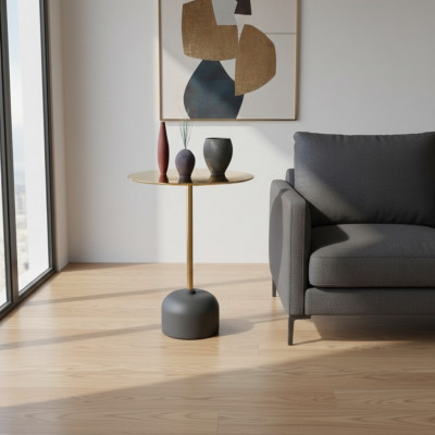 Luxurious Round Side Table Living Room Coffee Table Designer Furniture