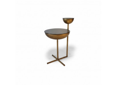 Modern side table with glass top designer round coffee table style
