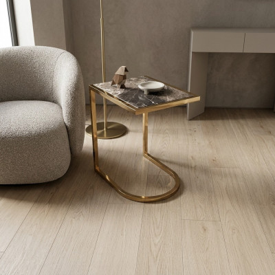 Luxury side table designer coffee table stainless steel with glass top