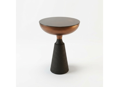 Stylish Round Side Table Designer Living Room Furniture with Glass Top