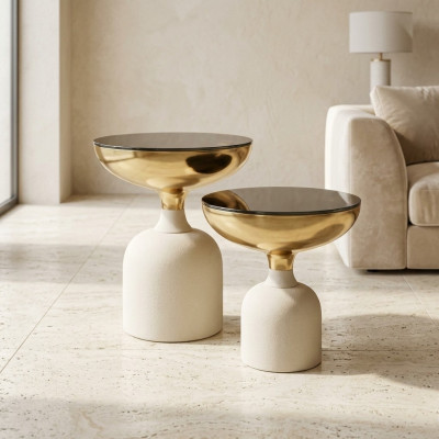 Designer stainless steel table modern side table living room luxury furniture