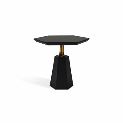 Stylish Black Hexagonal Side Table Living Room Coffee Table