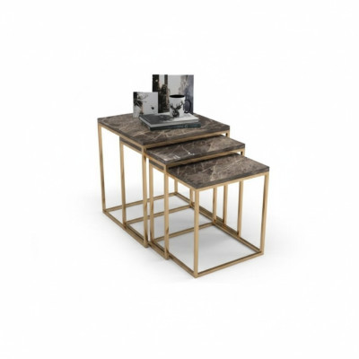 Stainless Steel Side Table Set Designer Coffee Tables Living Room Furniture
