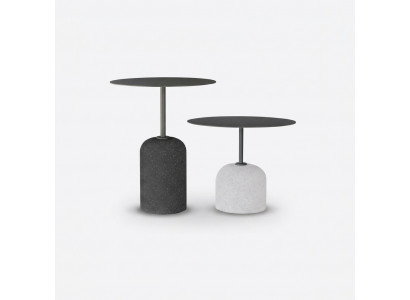 Black and white coffee table set luxury 2x round designer side tables table