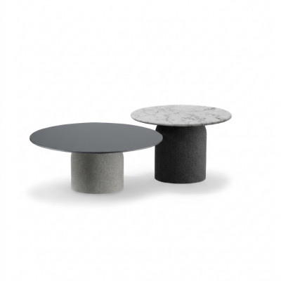 Designer gray coffee table set luxury 2x tables round side tables new