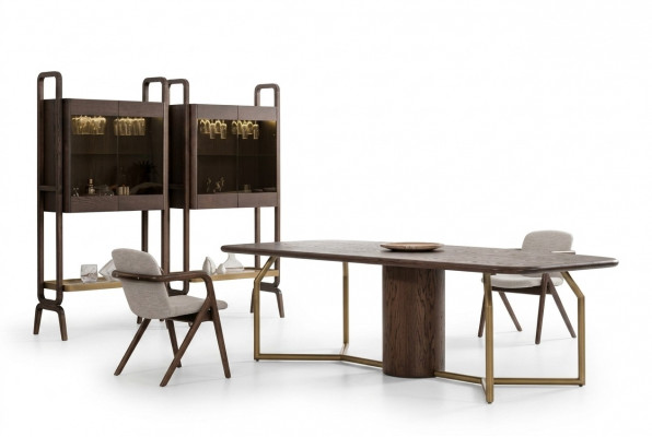 Luxury Villa Furniture Dining Set Dining Room Complete Table 4x Chair Sideboard 7-piece Set