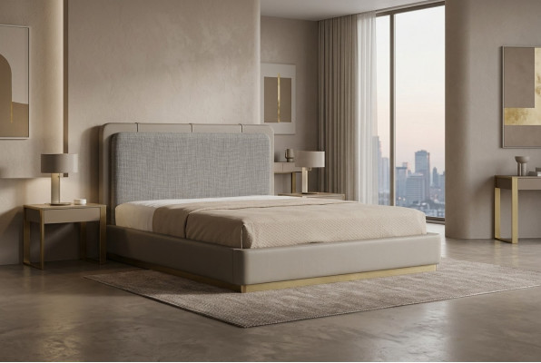 Bedroom Beige Bed Wood Modern Design 180x200 Design Beds Furniture